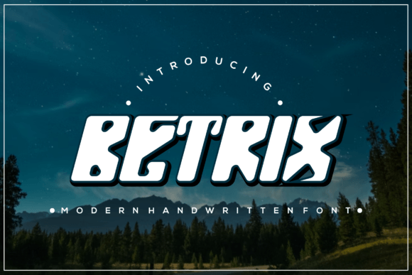 Betrix: A Modern Display Font for Handmade Creations