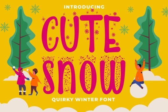 Cute Snow: A Wintery Display Font for Creative Projects