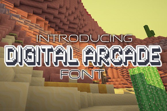 Digital Arcade Font for Handmade Creations