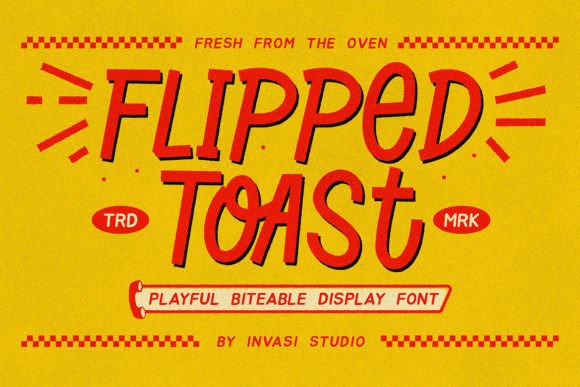 Flipped Toast: A Playful Display Font for Modern Editorial Design