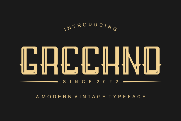 Greekno: A Display Font with Character