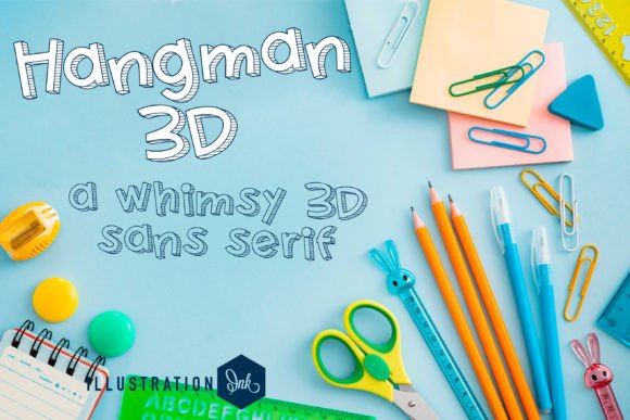 Hangman 3D Font for Business Branding