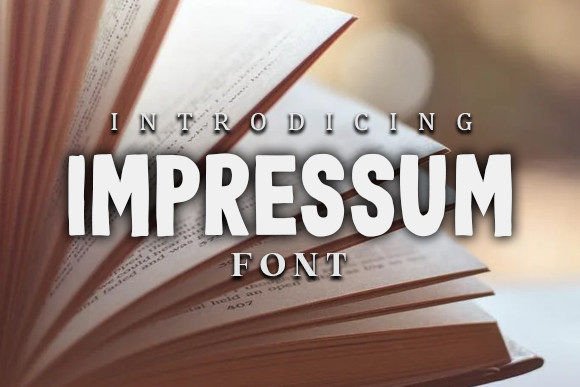 Impressum Font Review for Editorial Design