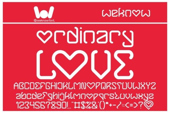 Ordinary Love: A Techno-Themed Font for Modern Branding