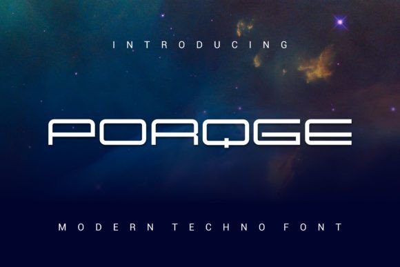Porqge: A Modern Display Font for Campaign Creatives