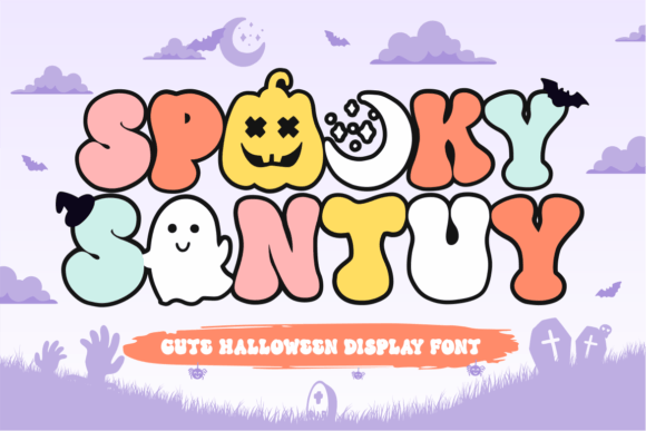 Spooky Santuy: A Playful Display Font for Digital Creatives