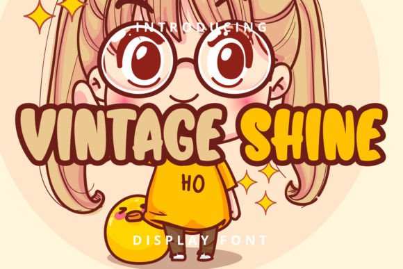 Vintage Shine: A Playful Display Font for Digital Branding